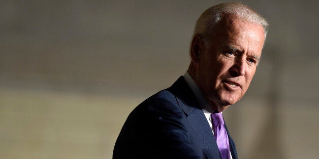 Vice President Joe Biden speaks at the National Archives in Washington to commemorate the 20th Anniversary of the Violence Against Women Act, Tuesday, Sept. 9, 2014. Biden said violence against women is the ugliest form of violence there is. He's calling it a stain on America's national character that must be exposed and eliminated. (AP Photo/Susan Walsh)