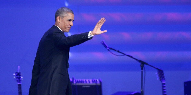 WASHINGTON, DC - OCTOBER 02: U.S. President Barack Obama addresses the Congressional Hispanic Caucus Institute Awards Gala at the Washington Convention Center October 2, 2014 in Washington, DC. More than 2 million illegal immigrants have been deported during the Obama administration, a rate higher than under any previous president and intensifiying anger among some Hispanics. So to discourage children in Central America from making the dangerous trek across Mexico by themselves, Obama approved a plan this week to allow several thousand of these children to apply for refugee status so as to join relatives already living in the United States. (Photo by Chip Somodevilla/Getty Images)