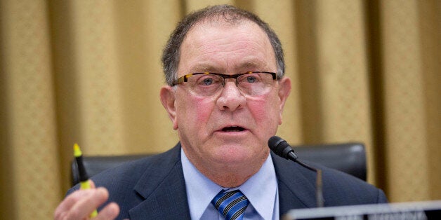 Representative Richard Hanna, a Republican from New York and chairman of the Subcommittee on Contracting and Workforce, questions Anne Ferro, administrator of the Federal Motor Carrier Safety Administration (FMCSA), not pictured, during a House Small Business Subcommittee hearing in Washington, D.C., U.S., on Thursday, Nov. 21, 2013. The hearing was titled 'The Impact of FMCSA's Hours of Service Regulation on Small Business.' Photographer: Andrew Harrer/Bloomberg via Getty Images 