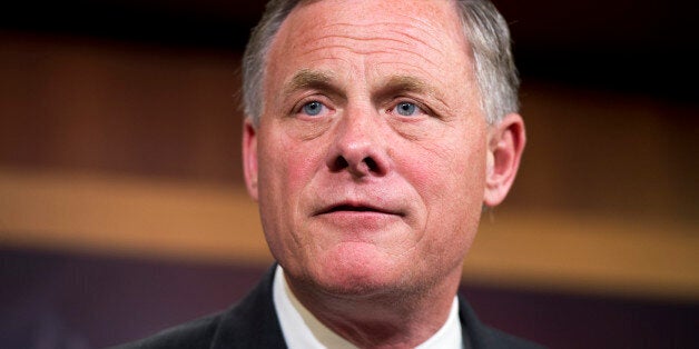 UNITED STATES - JUNE 3: Sen. Richard Burr, R-N.C., speaks at a news conference in the Capitol on the Veterans Choice Act, which would provide veterans 'with greater flexibility and choice in health care providers and increasing accountability and transparency at the VA,' June 3, 2014. (Photo By Tom Williams/CQ Roll Call)