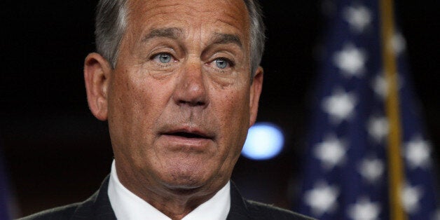 House Speaker John Boehner of Ohio takes question during a news conference on Capitol Hill in Washington, Thursday, Jan. 8, 2015. House Republicans began the new Congress with old divisions on display Wednesday, bitter fallout from a failed rebellion against Speaker John Boehner (AP Photo/Lauren Victoria Burke)