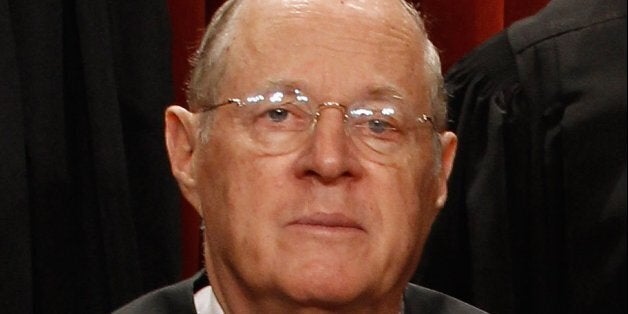 WASHINGTON - OCTOBER 08: U.S. Supreme Court Associate Justice Anthony Kennedy poses for photographs in the East Conference Room at the Supreme Court building October 8, 2010 in Washington, DC. This is the first time in history that three women are simultaneously serving on the court. (Photo by Chip Somodevilla/Getty Images)