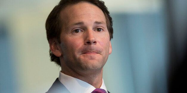 Representative Aaron Schock, a Republican from Illinois, pauses while speaking during an interview in Washington, D.C., U.S., on Thursday, Jan. 9, 2014. Republicans on the House Ways and Means Committee resisted parts of the early versions of Chairman Dave Campo's plan for the biggest tax-code changes since 1986, said Schock. Photographer: Andrew Harrer/Bloomberg via Getty Images 