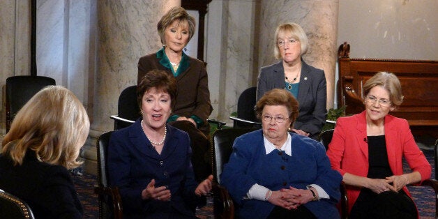 ABC WORLD NEWS WITH DIANE SAWYER - When the 113th Congress is sworn in on January 3, it will have a record-breaking number of female senators â the most in history. 'ABC World News' anchor Diane Sawyer gathered nearly all the women for an exclusive conversation in the historic Kennedy Caucus Room. The extended interview will air January 3, 2013, the first day of the new Congressional term, on 'WorldNews with Diane Sawyerâ and âNightline â on the ABC Television Network. (Photo by Martin H. Simon/ABC via Getty Images)DIANE SAWYER, SEN. SUSAN COLLINS, SEN. BARBARA BOXER, SEN. BARBARA MIKULSKI, SEN. PATTY MURRAY, SEN. ELIZABETH WARREN