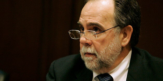 Idaho Representative Vito Barbieri talks with reporters at the Capitol building on Thursday, Jan. 5, 2012 in Boise, Idaho. Barbieri shared his thoughts on the upcoming debate over Idaho's acceptance of Federal money to develop a state health insurance exchange. (AP Photo / Matt Cilley