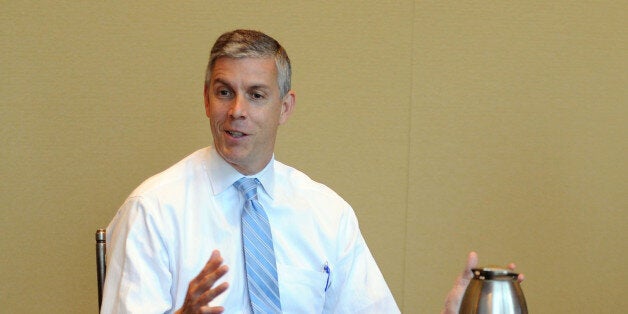 NEW YORK, NY - SEPTEMBER 20: United States Secretary of Education Arne Duncan speaks at the TIME Summit On Higher Education Day 2 at Time Warner Center on September 20, 2013 in New York City. (Photo by Bryan Bedder/Getty Images for TIME)