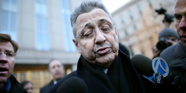 NEW YORK - JANUARY 22: New York State Assembly Speaker Sheldon Silver walks out of the Federal Courthouse after his arraignment on January 22, 2015 in New York City. Silver was arrested on bribery and corruption charges Thursday morning after a long-term investigation by the FBI. (Photo by Yana Paskova/Getty Images)