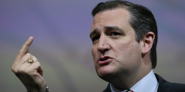 NASHVILLE, TN - APRIL 10: Republican presidential hopeful U.S. Sen. Ted Cruz (R-TX) speaks during the NRA-ILA Leadership Forum at the 2015 NRA Annual Meeting & Exhibits on April 10, 2015 in Nashville, Tennessee. The annual NRA meeting and exhibit runs through Sunday. (Photo by Justin Sullivan/Getty Images)