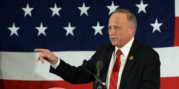 NASHUA, NH - APRIL 17: U.S. Rep. Steve King (R-IA) speaks at the First in the Nation Republican Leadership Summit April 17, 2015 in Nashua, New Hampshire. The Summit brought together local and national Republicans and was attended by all the Republicans candidates as well as those eyeing a run for the nomination. (Photo by Darren McCollester/Getty Images)