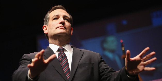 WAUKEE, IA - APRIL 25: Senator Ted Cruz (R-TX) speaks to guests gathered at the Point of Grace Church for the Iowa Faith and Freedom Coalition 2015 Spring Kickoff on April 25, 2015 in Waukee, Iowa. The Iowa Faith & Freedom Coalition, a conservative Christian organization, hosted 9 potential contenders for the 2016 Republican presidential nominations at the event. (Photo by Scott Olson/Getty Images)