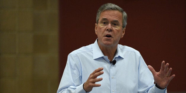 HENDERSON, NV - JUNE 27: Republican presidential candidate and former Florida Gov. Jeb Bush speaks at a town hall meeting at the Valley View Recreation Center on June 27, 2015 in Henderson, Nevada. Bush is a front-runner in the polls for the 2016 presidential race with 12 other republican candidates. (Photo by Ethan Miller/Getty Images)