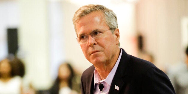 Republican presidential candidate former Florida Gov. Jeb Bush speaks at a small business town hall meeting, Monday, July 27,