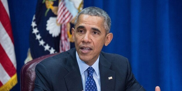 US President Barack Obama speaks about the Trans-Pacific Partnership (TPP) agreement during an event at the Agriculture Department in Washington, DC, on October 6, 2015. AFP PHOTO/NICHOLAS KAMM (Photo credit should read NICHOLAS KAMM/AFP/Getty Images)