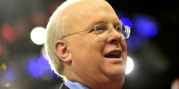 American political consultant Karl Rove is seen at the Tampa Bay Times Forum in Tampa, Florida, during final preparations for the opening of the Republican National Convention on August 27, 2012. Due to tropical storm Isaac, the convention will come to order later today, Monday August 27th, and then immediately recess until the afternoon on Tuesday, August 28th. AFP PHOTO Brendan SMIALOWSKI (Photo credit should read BRENDAN SMIALOWSKI/AFP/GettyImages)