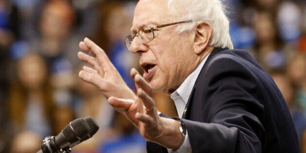 Democratic presidential candidate, Sen. Bernie Sanders, I-Vt. speaks during a rally in Norfolk, Va., Tuesday, Feb. 23, 2016. (AP Photo/Steve Helber)