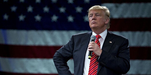 Donald Trump, president and chief executive of Trump Organization Inc. and 2016 Republican presidential candidate, listens to a question during a town hall event at the Tampa Convention Center in Tampa, Florida, U.S., on Monday, March 14, 2016. As protesters shadow campaign appearances by Trump, the billionaire has shifted a planned Monday-night rally in south Florida to Ohio, where polls show Governor John Kasich may be pulling ahead days before the states primary election. Photographer: Andrew Harrer/Bloomberg via Getty Images 