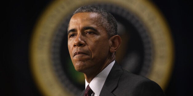 WASHINGTON, DC - MAY 11: U.S. President Barack Obama pauses as he speaks during an event to recognize emerging global entrepreneurs May 11, 2015 at the South Court Auditorium of Eisenhower Executive Office Building in Washington, DC. Entrepreneurs from across the U.S. and around the world participated, ahead of President Obamas travel to the Global Entrepreneurship Summit in Kenya this summer, in the event which focused on investing in women and young entrepreneurs. (Photo by Alex Wong/Getty Images)