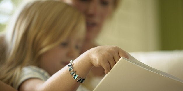 Mother and Daughter Reading Book