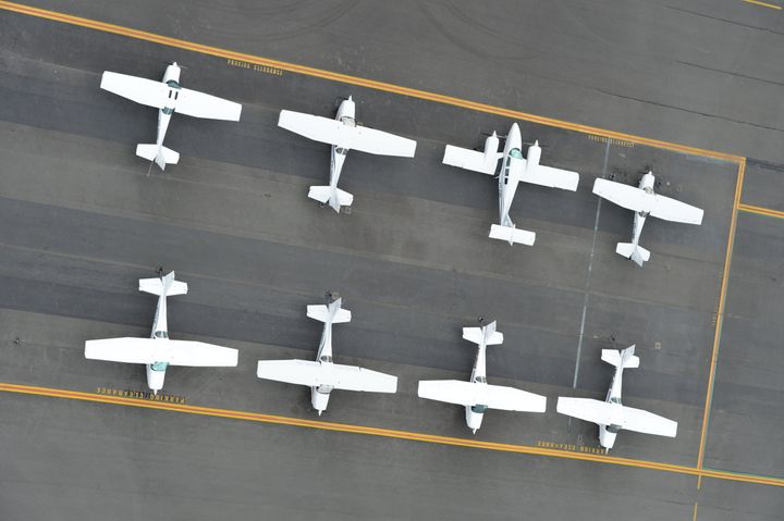 Light Aircraft bay at Gold Coast Airport on August 10th, 2012 in Gold Coast, Australia.