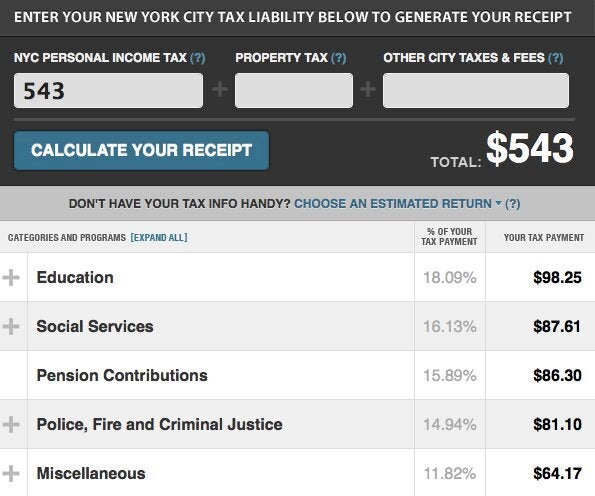 tax refund calculator new york city