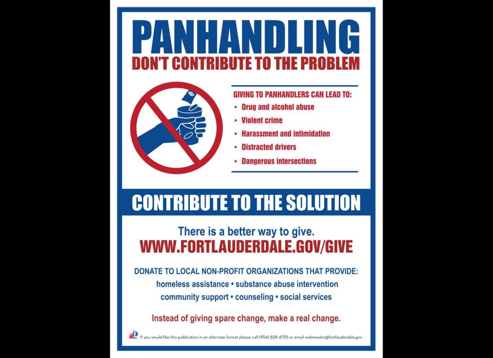 Fort Lauderdale's new anti-panhandling public outreach campaign