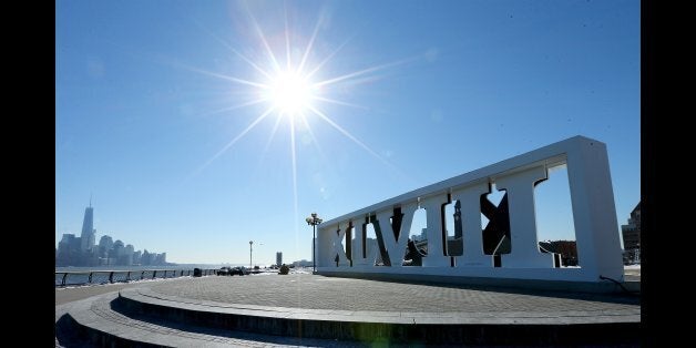 HOBOKEN, NJ - JANUARY 30: The Super Bowl XLVII sign stands at Pier A in January 30, 2014 Hoboken, New Jersey.The Denver Broncos and the Seattle Seahawks will play in Super Bowl XLVII on Sunday at MetLife Stadium. (Photo by Elsa/Getty Images)