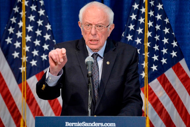 US Democratic presidential candidate Senator Bernie Sanders(I-VT) speaks to the press after loosing much of super Tuesday to US Democratic presidential candidate and former US Vice President Joe Biden the previous night, in Burlington, Vermont on March 11, 2020. - Senator Bernie Senator said March 11, 2020 he would take part in Sunday's debate with Joe Biden, giving no indication he plans to drop out of the race for the Democratic presidential nomination.
