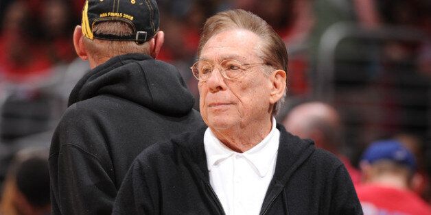 LOS ANGELES, CA - MAY 20: Donald Sterling, owner of the Los Angeles Clippers, looks on while his team plays against the San Antonio Spurs in Game Four of the Western Conference Semifinals during the 2012 NBA Playoffs at Staples Center on May 20, 2012 in Los Angeles, California. NOTE TO USER: User expressly acknowledges and agrees that, by downloading and/or using this Photograph, user is consenting to the terms and conditions of the Getty Images License Agreement. Mandatory Copyright Notice: Copyright 2012 NBAE (Photo by Andrew D. Bernstein/NBAE via Getty Images)