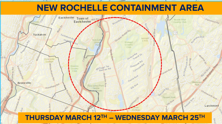 Erin Harrrell Riley learned her quiet residential street was within the coronavirus containment zone after Gov. Andrew Cuomo's press conference Tuesday night.