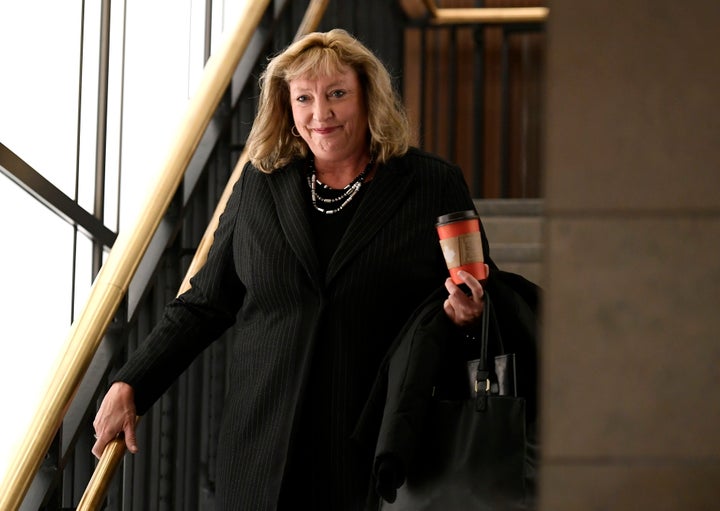 Conservative MP Marilyn Gladu arrives on Parliament Hill in Ottawa, on Jan. 24, 2020.