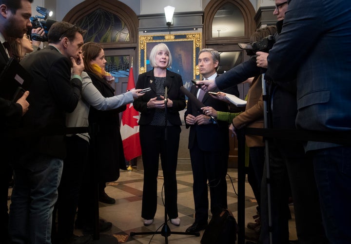  Patty Hajdu responds to a question about the coronavirus on Jan. 29, 2020 in Ottawa. 