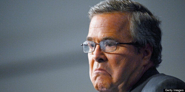 SIMI VALLEY, CA - MARCH 08: Former Florida Governor Jeb Bush speaks at the Reagan Library after autographing his new book 'Immigration Wars: Forging an American Solution' on March 8, 2013 in Simi Valley, California. Bush discussed the leadership and policy changes he believes are required to turn the country around. (Photo by Kevork Djansezian/Getty Images)