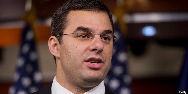 UNITED STATES - MAY 16: Rep. Justin Amash, R-Mich., speaks at a news conference in the Capitol Visitor Center on the Smith-Amash Amendment to the FY2013 National Defense Authorization Act that would 'prevent the indefinite detention of and use of military custody for individuals detained on U.S. soil - including U.S. citizens - and ensure access to due process and the federal court system, as the Constitution provides.' (Photo By Tom Williams/CQ Roll Call)