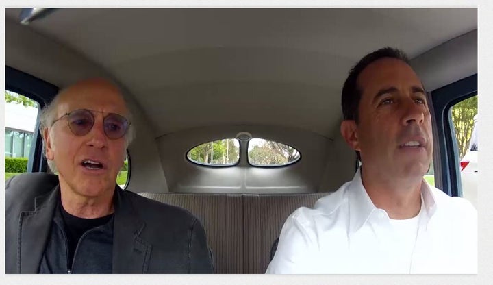 Jerry Seinfeld Larry David Together Again In Comedians In Cars