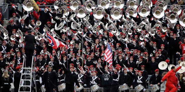 The Ohio State band performs during an NCAA college football game against Michigan Saturday, Nov. 24, 2012, in Columbus, Ohio. (AP Photo/Mark Duncan)