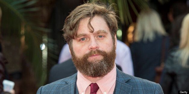 LONDON, ENGLAND - MAY 22: Zach Galifianakis attends The Hangover III - UK film premiere at The Empire Cinema on May 22, 2013 in London, England. (Photo by Mark Cuthbert/UK Press via Getty Images)