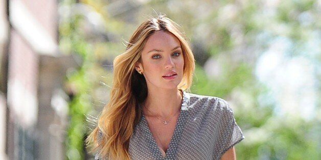 NEW YORK, NY - APRIL 25: Candice Swanepoel is seen on the set of a Victoria's Secret photo shoot on April 25, 2013 in New York City. (Photo by Alo Ceballos/FilmMagic)