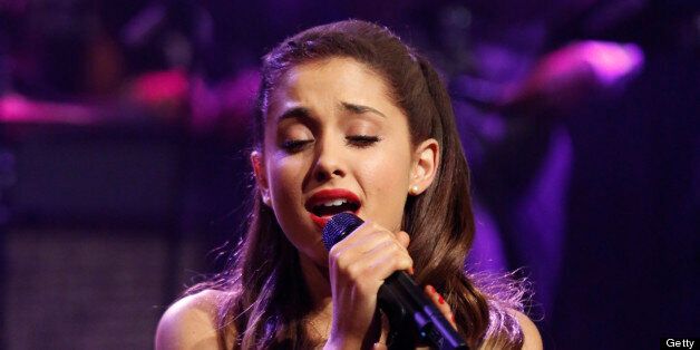 LATE NIGHT WITH JIMMY FALLON -- Episode 853 -- Pictured: Musical guest Ariana Grande performs on June 14, 2013 -- (Photo by: Lloyd Bishop/NBC/NBCU Photo Bank via Getty Images)