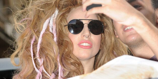 LONDON, UNITED KINGDOM - AUGUST 30: Lady Gaga pictured leaving her hotel on August 30, 2013 in London, England. (Photo by SAV/FilmMagic)