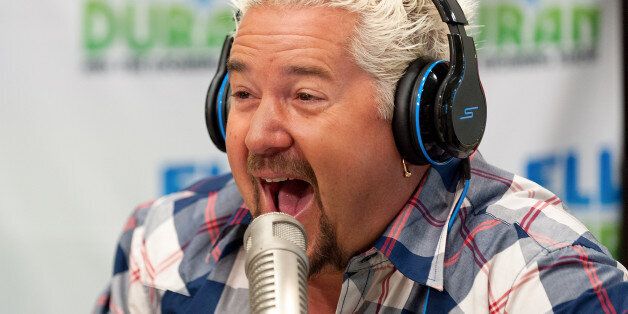 NEW YORK, NY - MAY 14: (EXCLUSIVE COVERAGE SPECIAL RATES APPLY) Guy Fieri visits the Elvis Duran Z100 Morning Show at Z100 Studio on May 14, 2013 in New York City. (Photo by D Dipasupil/Getty Images)
