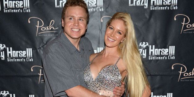 LAS VEGAS, NV - AUGUST 31: Spencer Pratt and Heidi Montag arrive at Spencer Pratt's 30th birthday party at Crazy House III on August 31, 2013 in Las Vegas, Nevada. (Photo by Denise Truscello/WireImage)