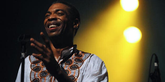 Nigerian musician Femi Kuti performs on the stage of the Bataclan on November 12, 2008 in Paris. AFP PHOTO STEPHANE DE SAKUTIN (Photo credit should read STEPHANE DE SAKUTIN/AFP/Getty Images)