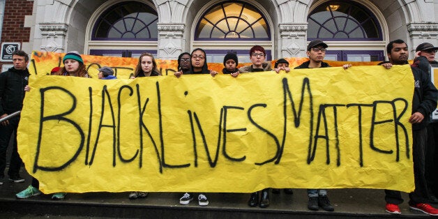 Eric Garner and Michael Brown Ferguson protests in Seattle on 12/6/14.