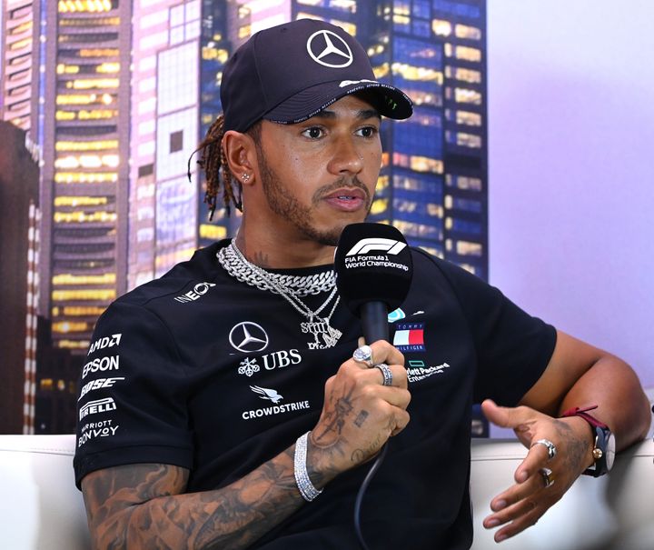 Lewis Hamilton of Great Britain and Mercedes GP speaks to the media during a press conference during previews ahead of the F1 Grand Prix of Australia at Melbourne Grand Prix Circuit on March 12, 2020 in Melbourne, Australia. 