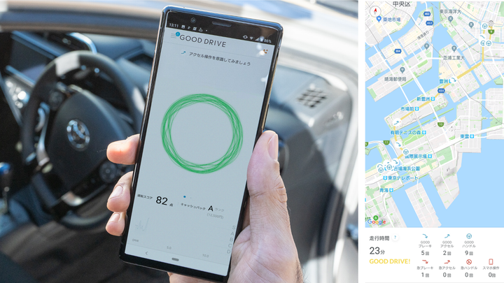 GOOD DRIVEは、ソニー損保の新しい自動車保険。アプリで運転スタイルを測定し、良い運転をすれば評価に応じて保険料が最大30% *キャッシュバックされる仕組みだ。