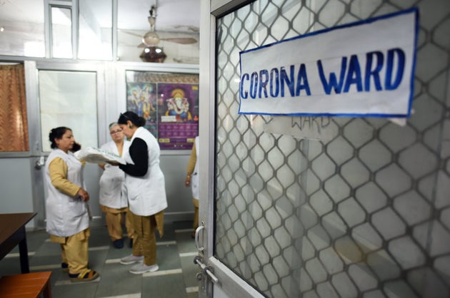  A view of the specialized coronavirus ward set up inside Hindu Rao Hospital, at Civil Lines on...