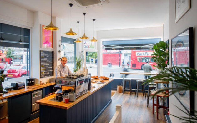 Matt Parkes pictured behind the counter at the Swallow Coffee Shop