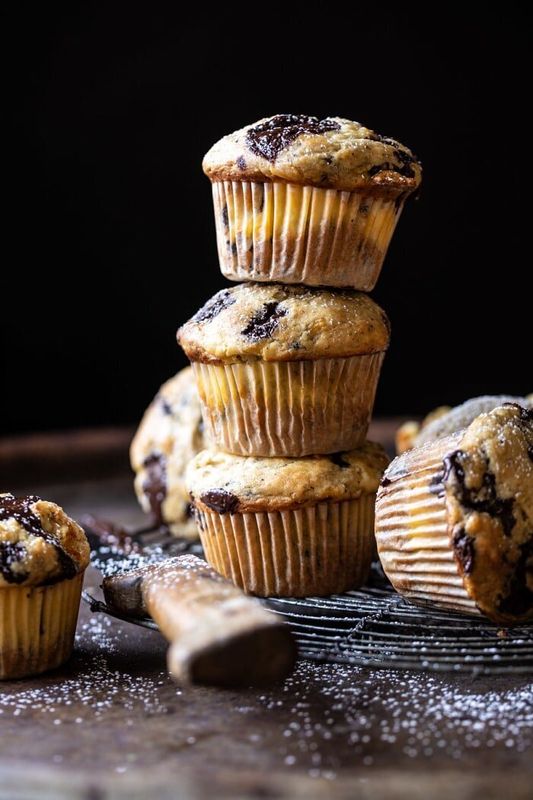 Get the Cheesecake Stuffed Chocolate Chunk Banana Bread Muffins recipe from Half Baked Harvest &nbsp;