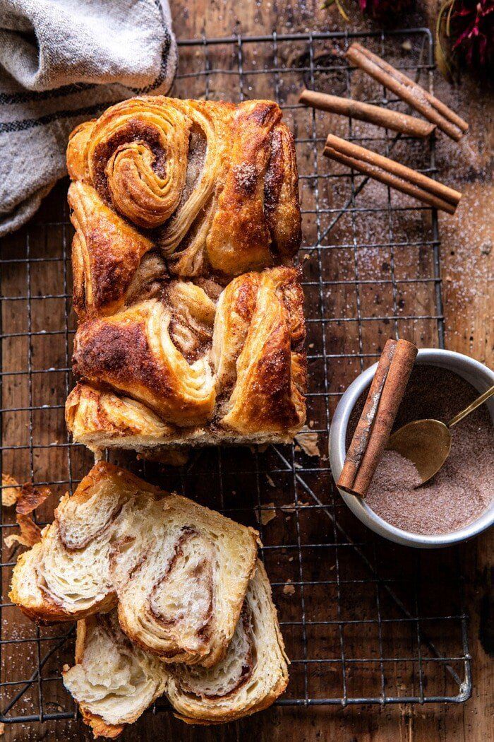 Swirled Cinnamon Sugar Croissant Loaf