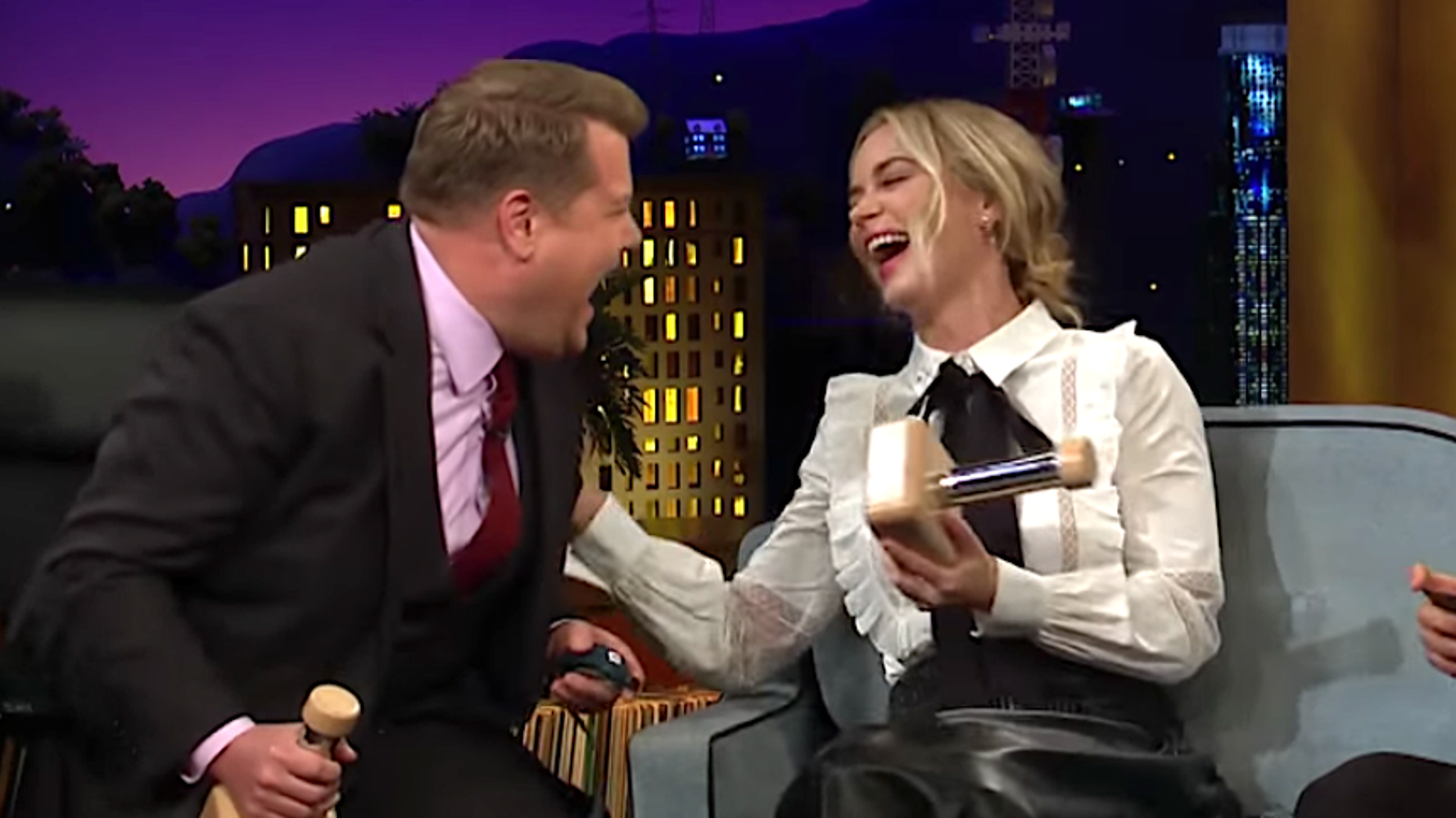 Emily Blunt And James Corden Electric-Shock Each Other For No Good Reason | HuffPost Entertainment